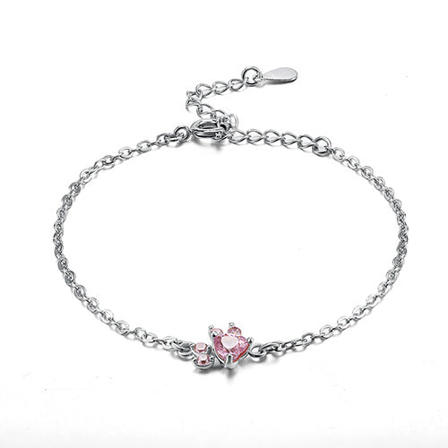 Paw Jewelry Set for Women – 4-Piece | Rose Gold with Zirconia Heart – Ring, Necklace, Earrings & Bracelet
