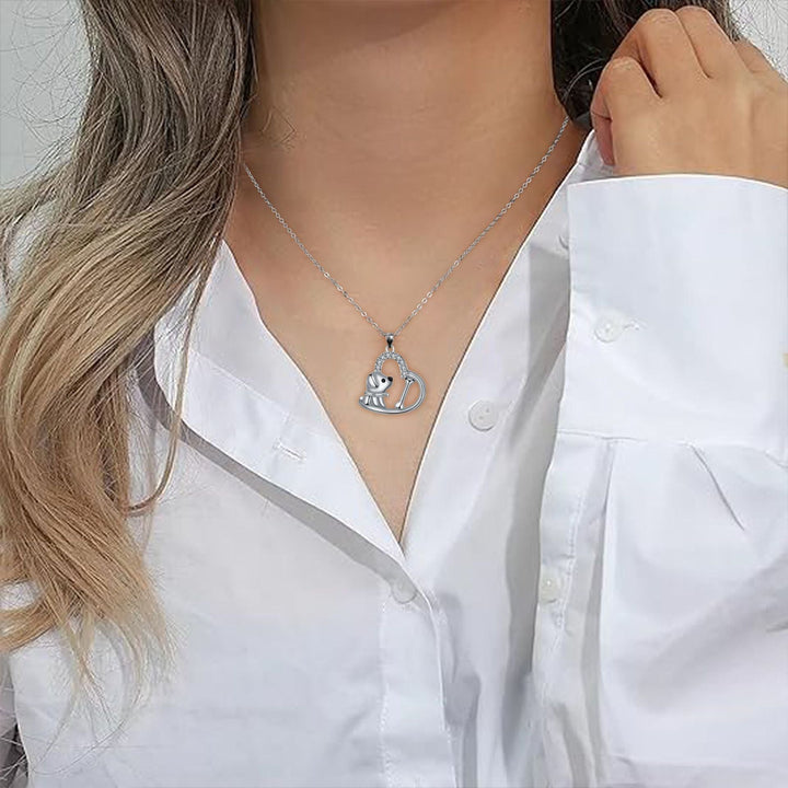 Heart Pendant 'Loyal Companion' Silver Necklace