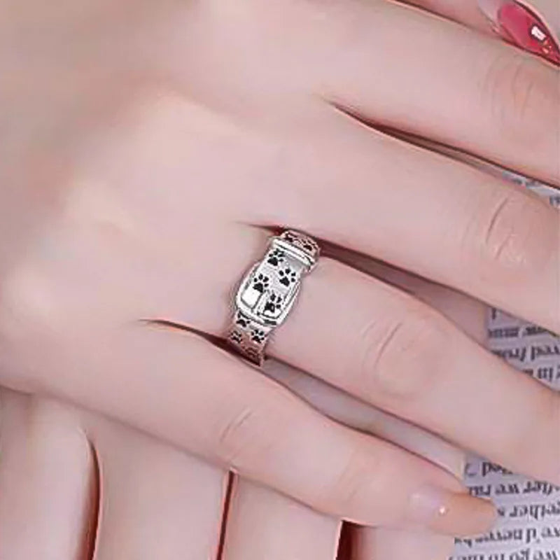 Playful and Stylish Ring in Dog Collar Design